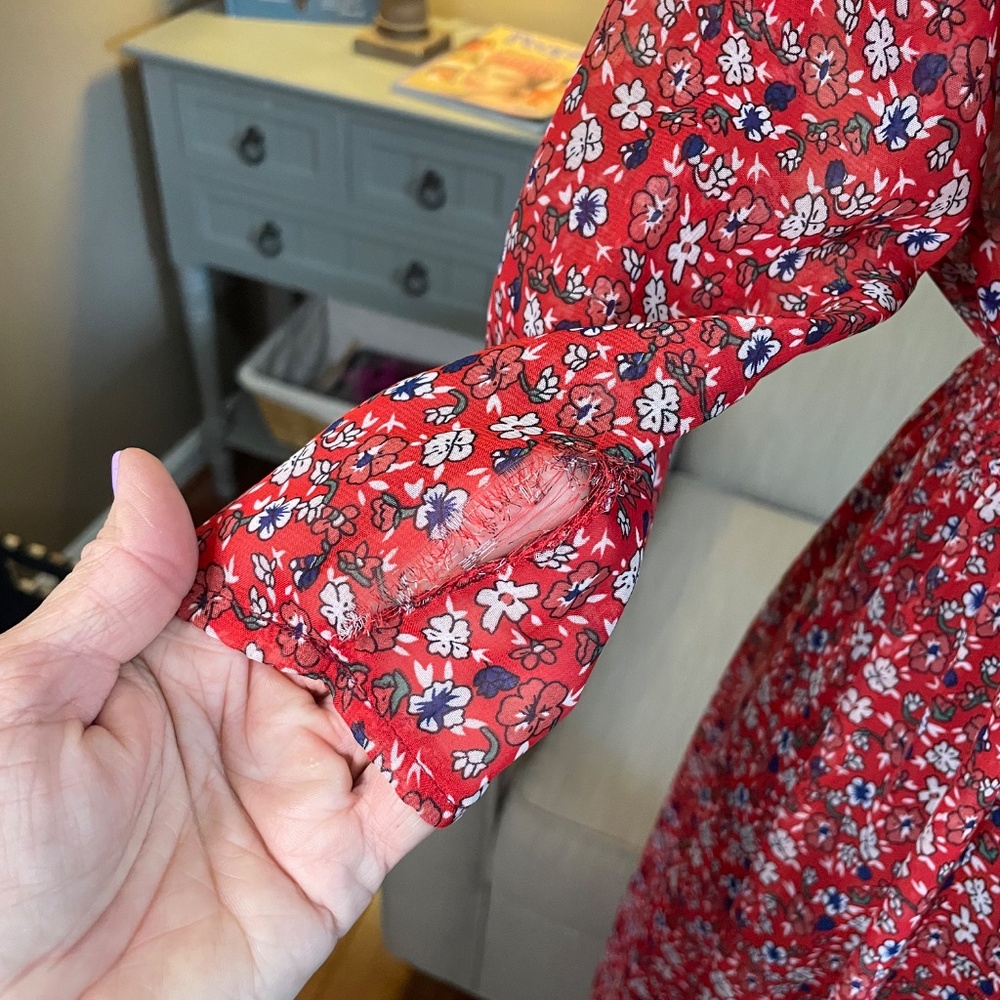 Pretty, sheer outer garment, 3/4 sleeve, sz Med - Picture 9 of 10